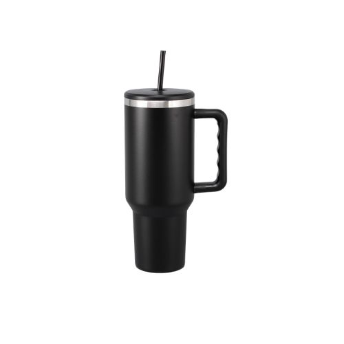 BORGE 40 oz Leakproof Sublimation Stainless Steel Insulated Travel Tumbler with Handle and Straw Lid